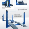 Подъемник четырехстоечный 5 т, c ручной траверсой 3 т N433, для сход-развала, электростопоры 4450J_EB(M)