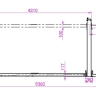 Подъемник четырехстоечный с траверсой KraftWell  KRW4FPL+KRW-HLP32