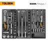 Набор инструментов 157 предметов, "BOXER", в черной тележке TOLSEN TT85415P