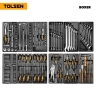 Набор инструментов 157 предметов, "BOXER", в черной тележке TOLSEN TT85415P