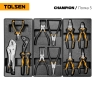 Набор инструментов 239 предметов, "CHAMPION", в черной тележке TOLSEN TT85416