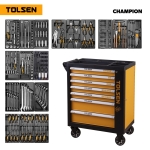 Набор инструментов 239 предметов, "CHAMPION", в черной тележке TOLSEN TT85416