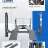 Подъемник четырехстоечный 5 т, c ручной траверсой 3 т N433, для сход-развала, электростопоры 4450J_EG(M)